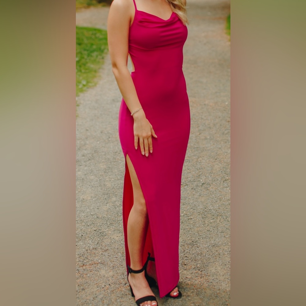 Floor length Dress with leg slit